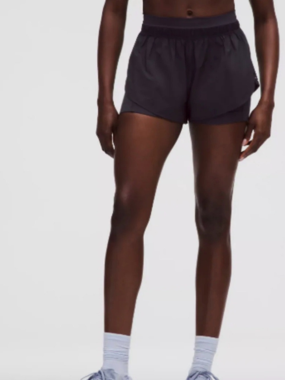 Lululemon athletica Black Translucent 2-in-1 High-Rise Short 3” - M